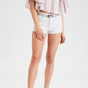 AE DENIM X HIGH-WAISTED DENIM SHORT SHORT SZ 2